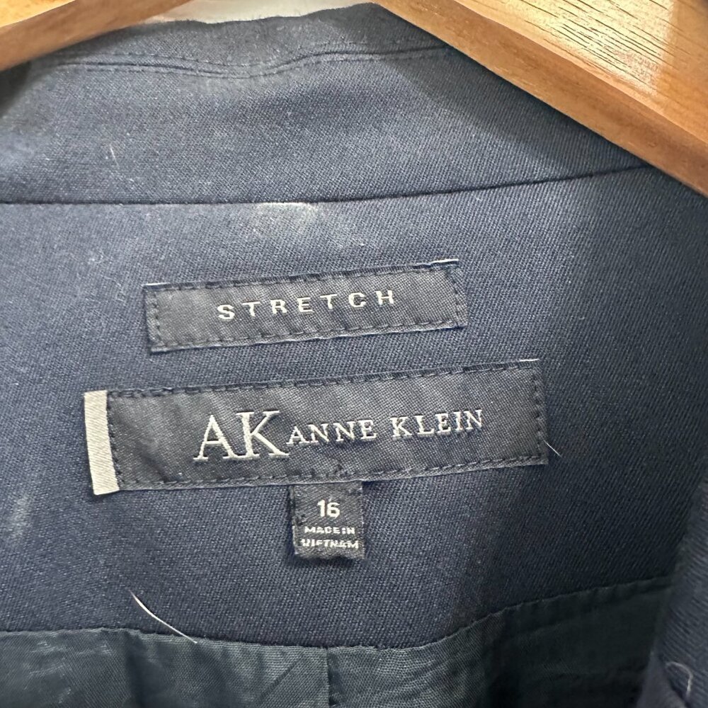 Anne Klein Women's Blazer Navy Size 14 - Picture 3 of 4